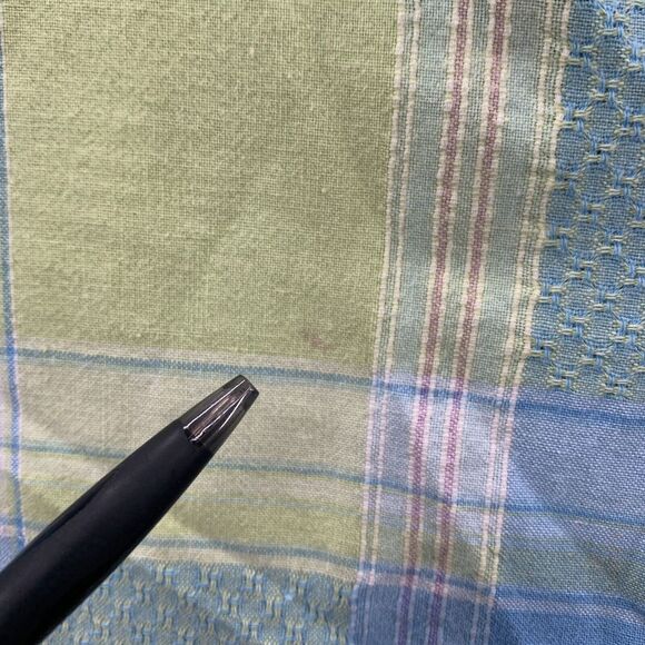 CABIN CREEK Shirt Womens 1X Button Up Blouse Top Plaid Short Sleeve Blue* - Picture 3 of 9